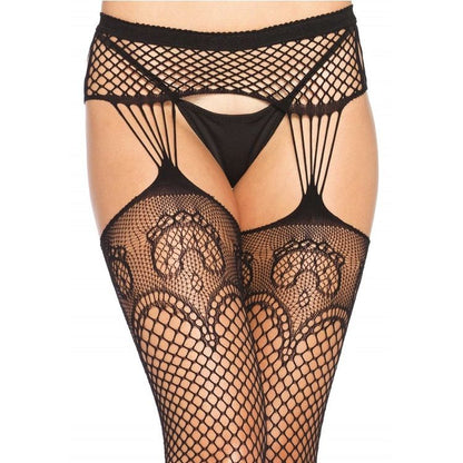 Leg Avenue Net Stockings With Garter Lines | Niks.fi verkkokauppa