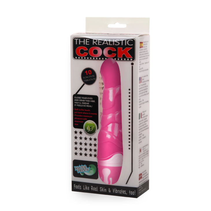 Baile The Realistic Cock Pink 21.8 Cm | Niks.fi verkkokauppa