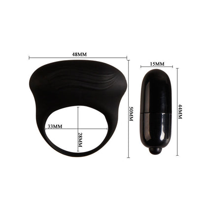Pretty Love Bertram Black Vibrator Ring | Niks.fi verkkokauppa