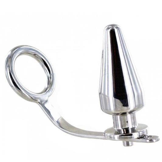 Steel Ring With Anal Plug 80 X 55 Mm | Niks.fi verkkokauppa