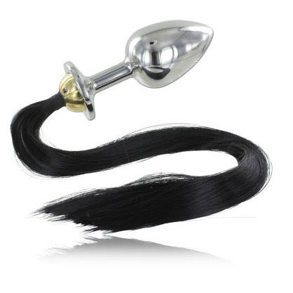 Steel Anal Plug With Tail 8.89Cm | Niks.fi verkkokauppa