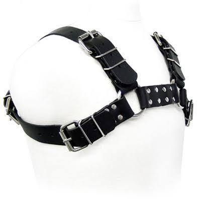 Leather Body Black Bull Dog Harness | Niks.fi verkkokauppa