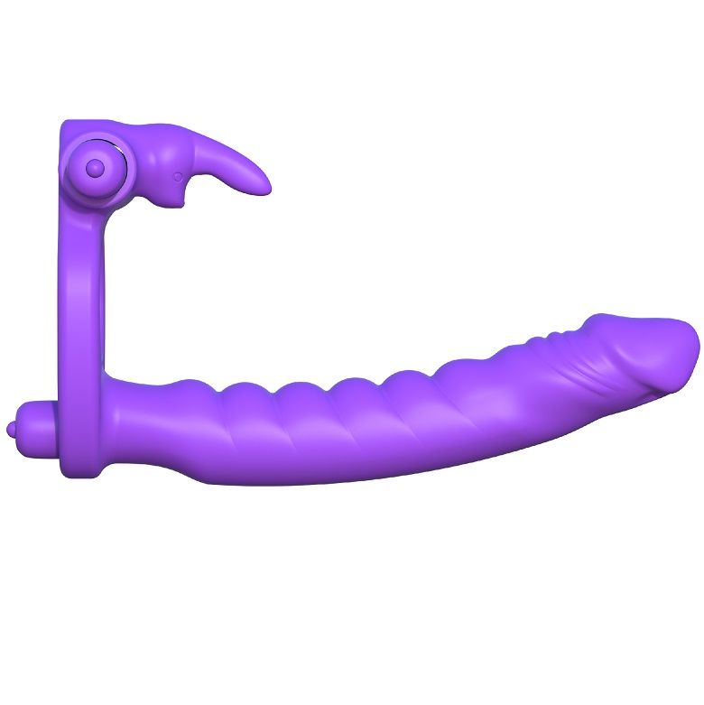 Fantasy C-Ringz Silicone Double Vibrator Rabbit | Niks.fi verkkokauppa