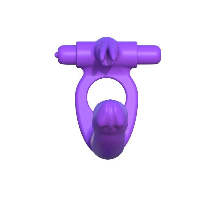 Fantasy C-Ringz Silicone Double Vibrator Rabbit | Niks.fi verkkokauppa