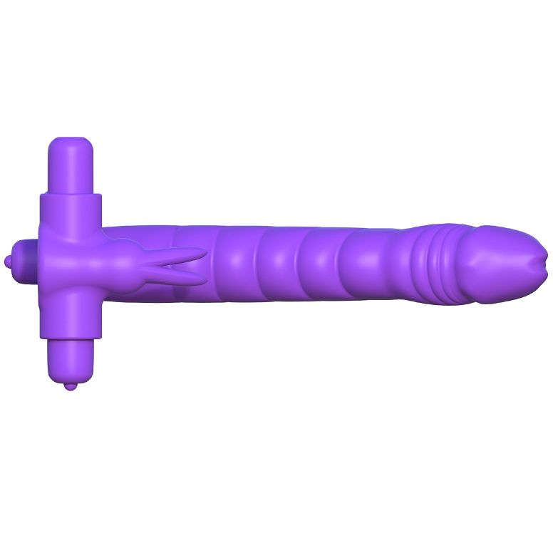 Fantasy C-Ringz Silicone Double Vibrator Rabbit | Niks.fi verkkokauppa