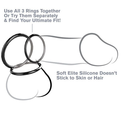 Fantasy C-Ringz Silicone 3 Ring Stamina Set | Niks.fi verkkokauppa