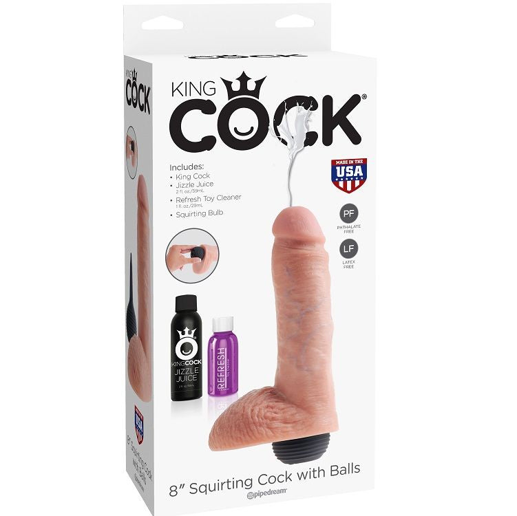 King Cock Realistic Natural Ejaculator Penis 20.32 Cm | Niks.fi verkkokauppa