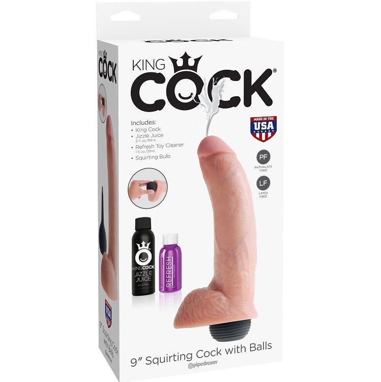 King Cock Realistic Natural Ejaculator Penis 22.86 Cm | Niks.fi verkkokauppa
