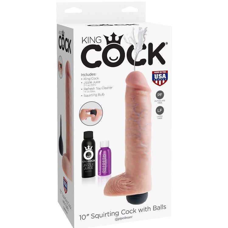 King Cock Realistic Natural Ejaculator Penis 25.40 Cm | Niks.fi verkkokauppa