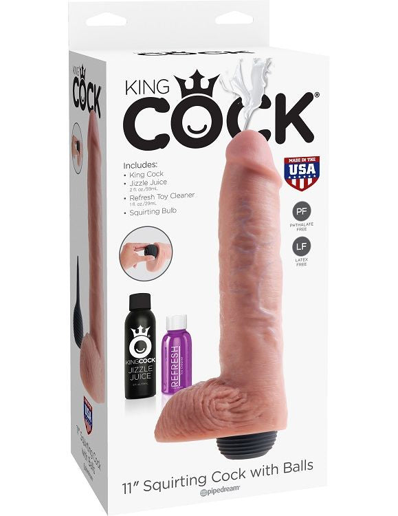 King Cock Realistic Natural Ejaculator Penis 27.94 Cm | Niks.fi verkkokauppa