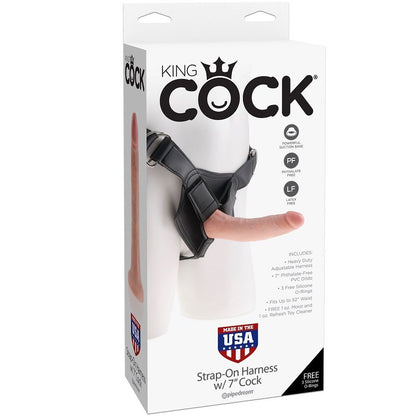 King Cockharness With Realistic Penis Natural 17.8 Cm | Niks.fi verkkokauppa