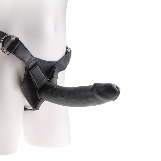 King Cockharness With Black Realistic Penis 22.9 Cm | Niks.fi verkkokauppa