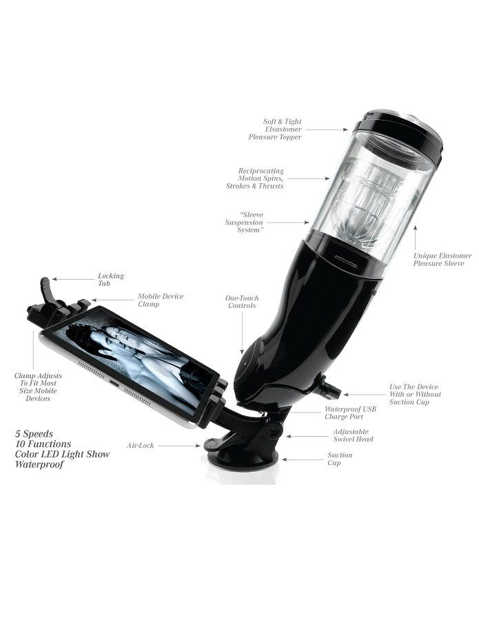 Extreme Toyz Pdx Mega Bator Usb Male Masturbator Mouth Red | Niks.fi verkkokauppa