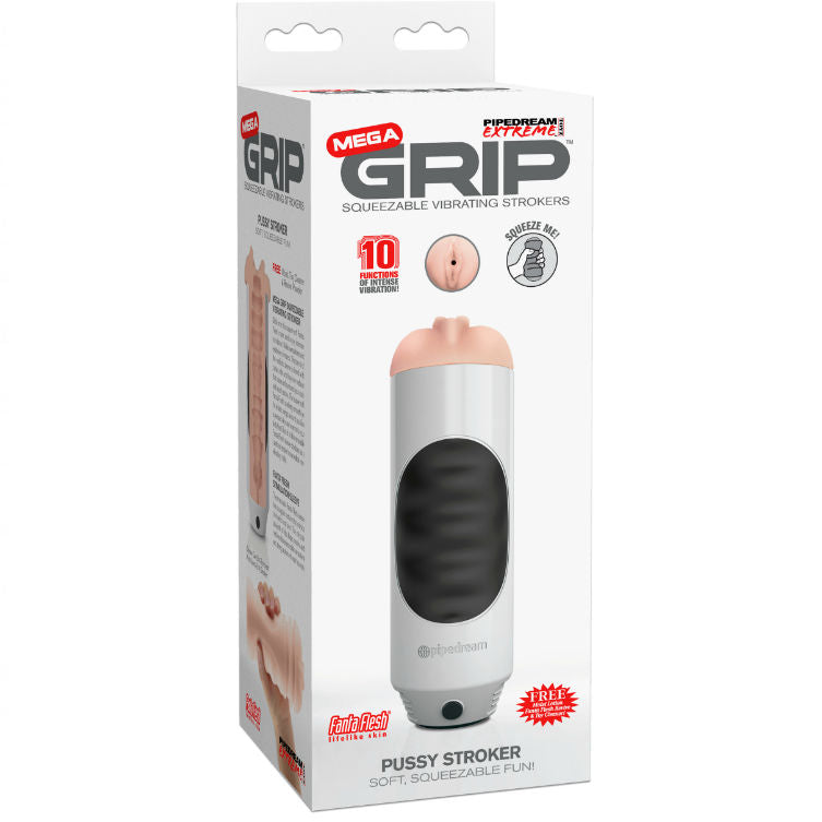 Extreme Toyz Pipedream Mega Grip Vagina Masturbator Vibrator | Niks.fi verkkokauppa