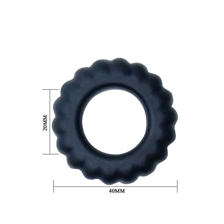 Baile Titan Cockring Black 2 Cm | Niks.fi verkkokauppa