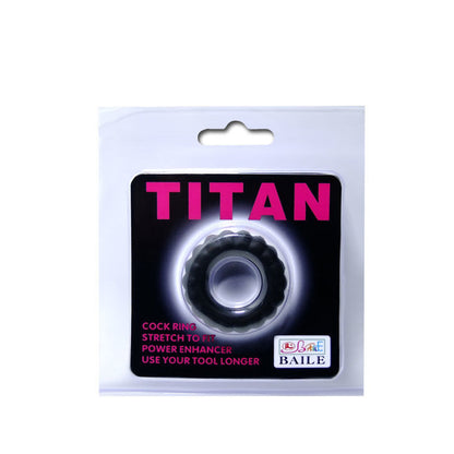 Baile Titan Cockring Black 2 Cm | Niks.fi verkkokauppa