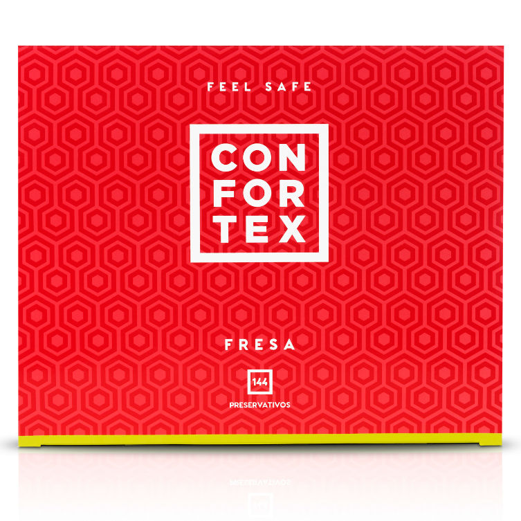 Confortex Strawberry Condom 144 Units | Niks.fi verkkokauppa