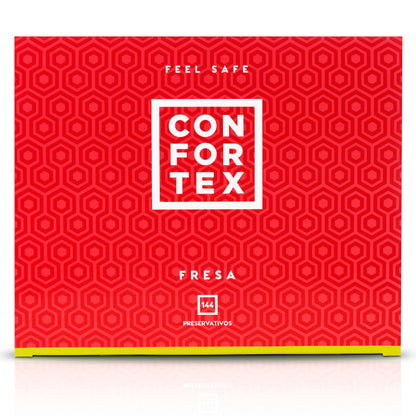 Confortex Strawberry Condom 144 Units | Niks.fi verkkokauppa