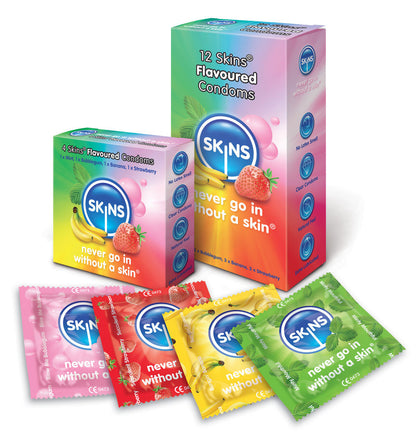 Skins Condom Flavours 12 Pack | Niks.fi verkkokauppa