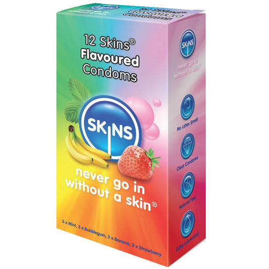 Skins Condom Flavours 12 Pack | Niks.fi verkkokauppa