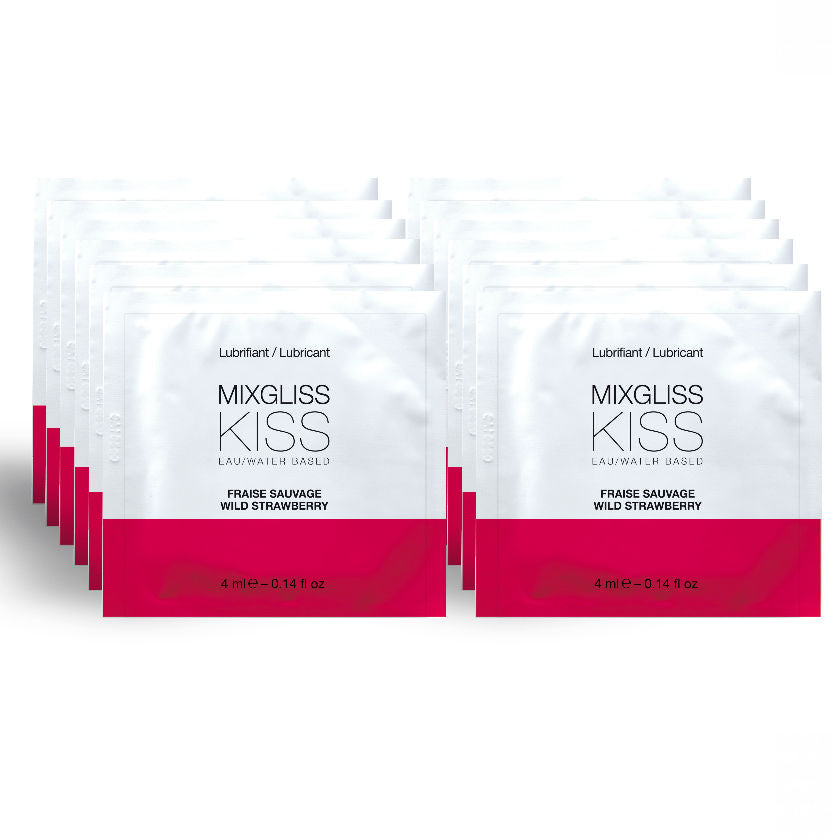 Mixgliss Water Based Lubricant Strawberry Flavor 12 Single Dose 4 Ml | Niks.fi verkkokauppa