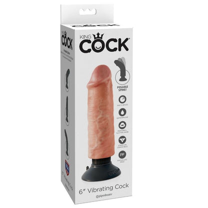 King Cock 15.24 Cm Vibrating Cock Flesh | Niks.fi verkkokauppa