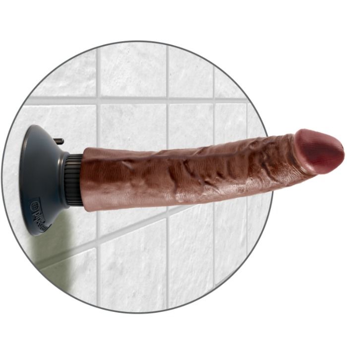 King Cockvibrating Cock Brown 20.32 Cm | Niks.fi verkkokauppa