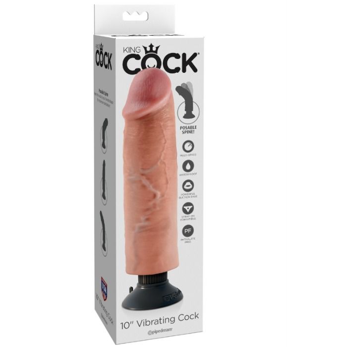 King Cock 25.5 Cm Vibrating Cock Flesh | Niks.fi verkkokauppa