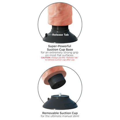 King Cock 17.78 Cm Vibrating Cock With Balls Flesh | Niks.fi verkkokauppa