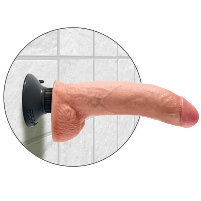 King Cock 23 Cm Vibrating Cock With Balls Flesh | Niks.fi verkkokauppa