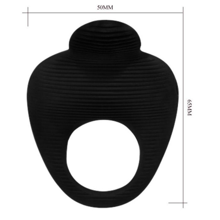 Pretty Love Thimble Vibrator Ring Black | Niks.fi verkkokauppa