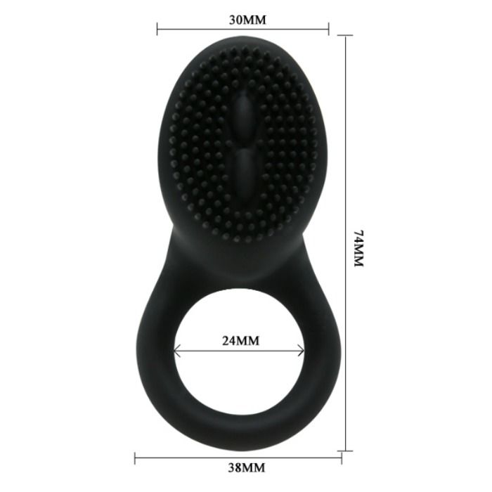 Pretty Love Cobra Vibrator Ring Black | Niks.fi verkkokauppa