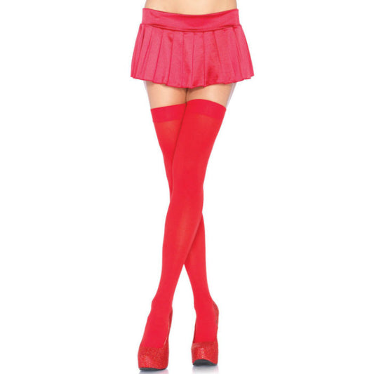 Leg Avenue Nylon Thigh Highs Red | Niks.fi verkkokauppa