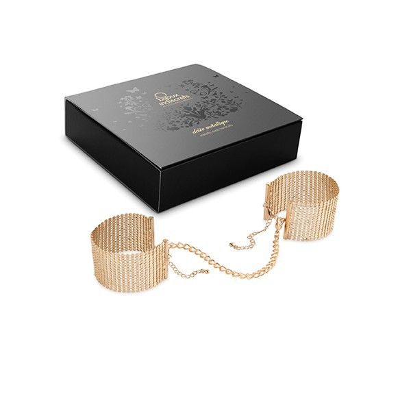 Bijoux D…Sir M…Tallique Golden Metal Mesh Handcuffs | Niks.fi verkkokauppa