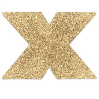Bijoux Indiscrets Flash Cross Gold Nipple Covers | Niks.fi verkkokauppa