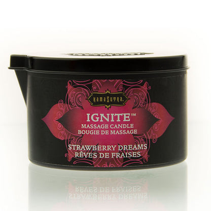 Kamasutra Strawberry Dreams Massage Candle 170 Gr | Niks.fi verkkokauppa