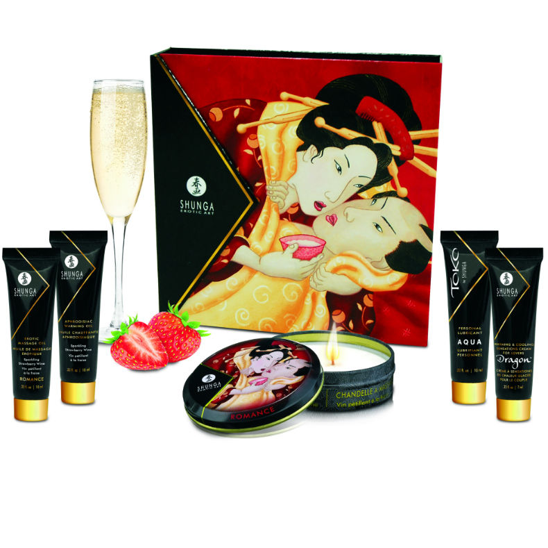 Shunga Secret Geisha Strawberries And Cava Kit | Niks.fi verkkokauppa