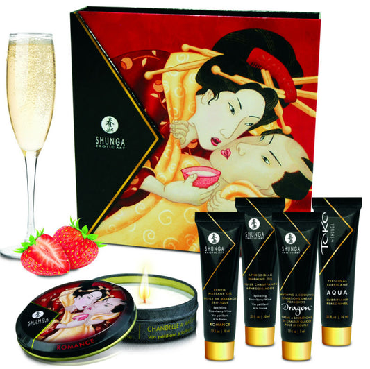 Shunga Secret Geisha Strawberries And Cava Kit | Niks.fi verkkokauppa