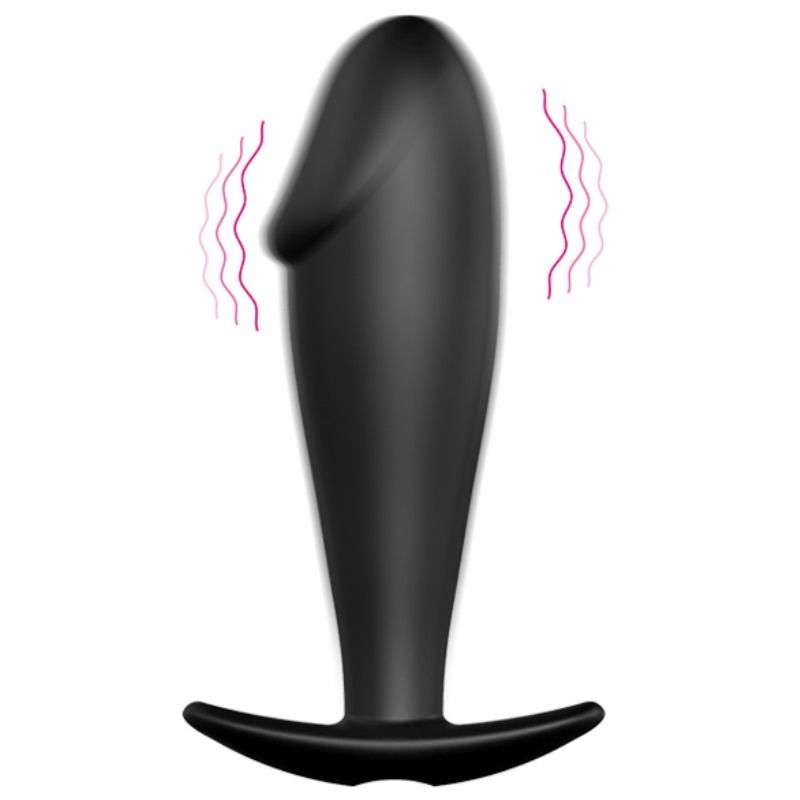 Pretty Love Silicone Anal Plug Penis Form And 12 Vibration Modes Black | Niks.fi verkkokauppa