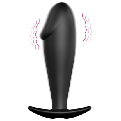 Pretty Love Silicone Anal Plug Penis Form And 12 Vibration Modes Black | Niks.fi verkkokauppa