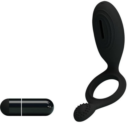 Pretty Love Vibrating Ring With Ethel Stimulator | Niks.fi verkkokauppa