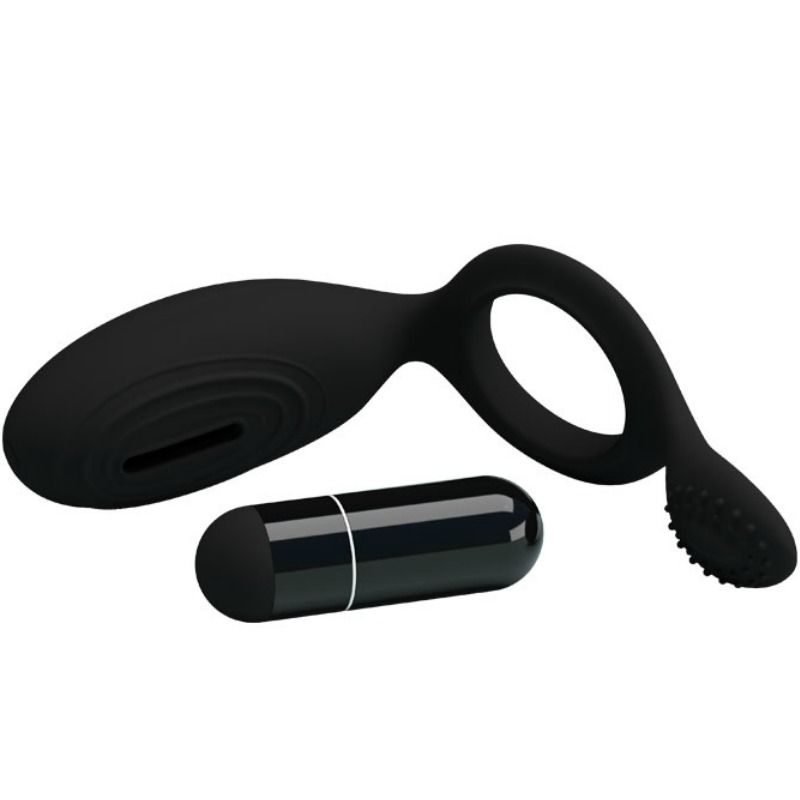 Pretty Love Vibrating Ring With Ethel Stimulator | Niks.fi verkkokauppa