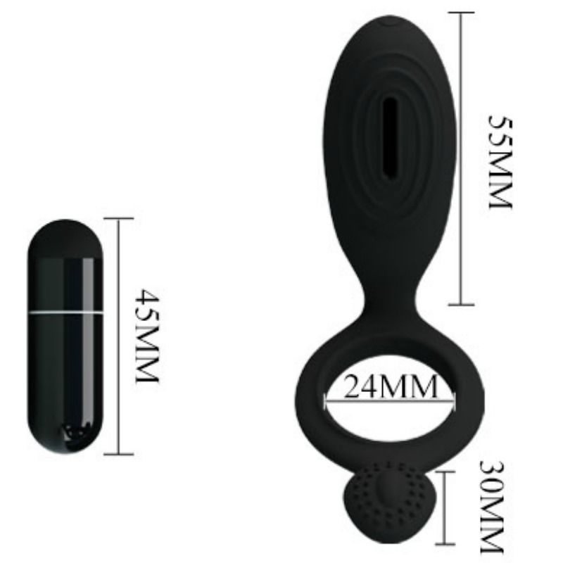 Pretty Love Vibrating Ring With Ethel Stimulator | Niks.fi verkkokauppa