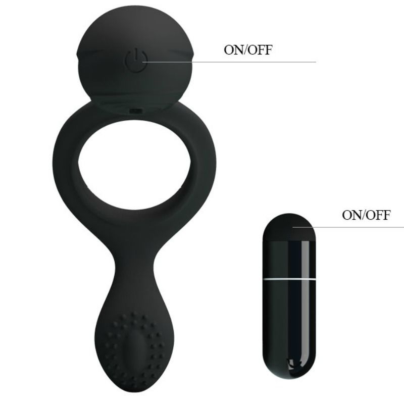 Pretty Love Vibrating Ring With Ethel Stimulator | Niks.fi verkkokauppa