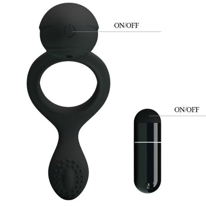 Pretty Love Vibrating Ring With Ethel Stimulator | Niks.fi verkkokauppa
