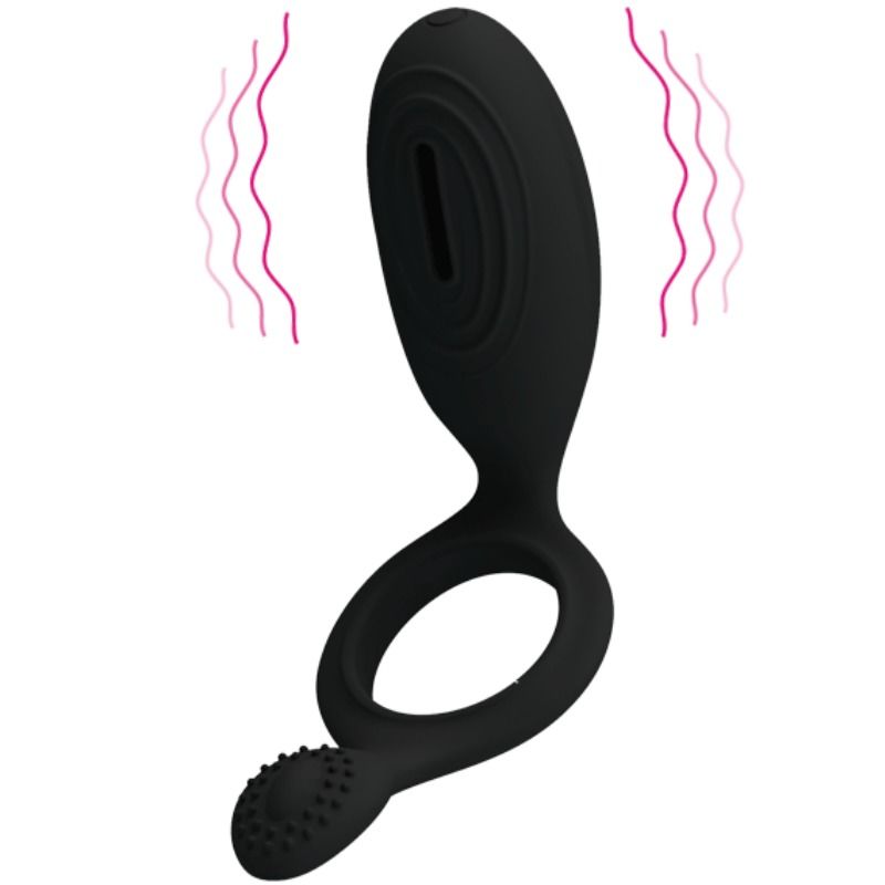 Pretty Love Vibrating Ring With Ethel Stimulator | Niks.fi verkkokauppa