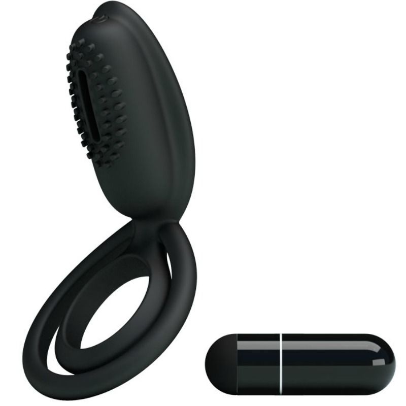 Pretty Love Vibrating Ring With Esther Stimulator | Niks.fi verkkokauppa
