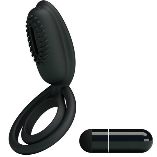 Pretty Love Vibrating Ring With Esther Stimulator | Niks.fi verkkokauppa