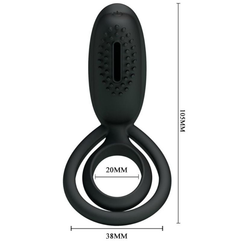 Pretty Love Vibrating Ring With Esther Stimulator | Niks.fi verkkokauppa