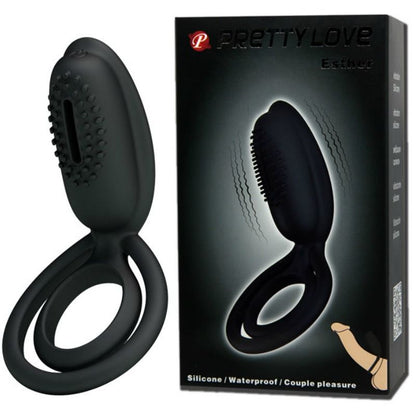 Pretty Love Vibrating Ring With Esther Stimulator | Niks.fi verkkokauppa